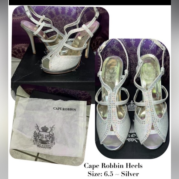 Cape Robbin Silver Heels - Picture 1 of 1